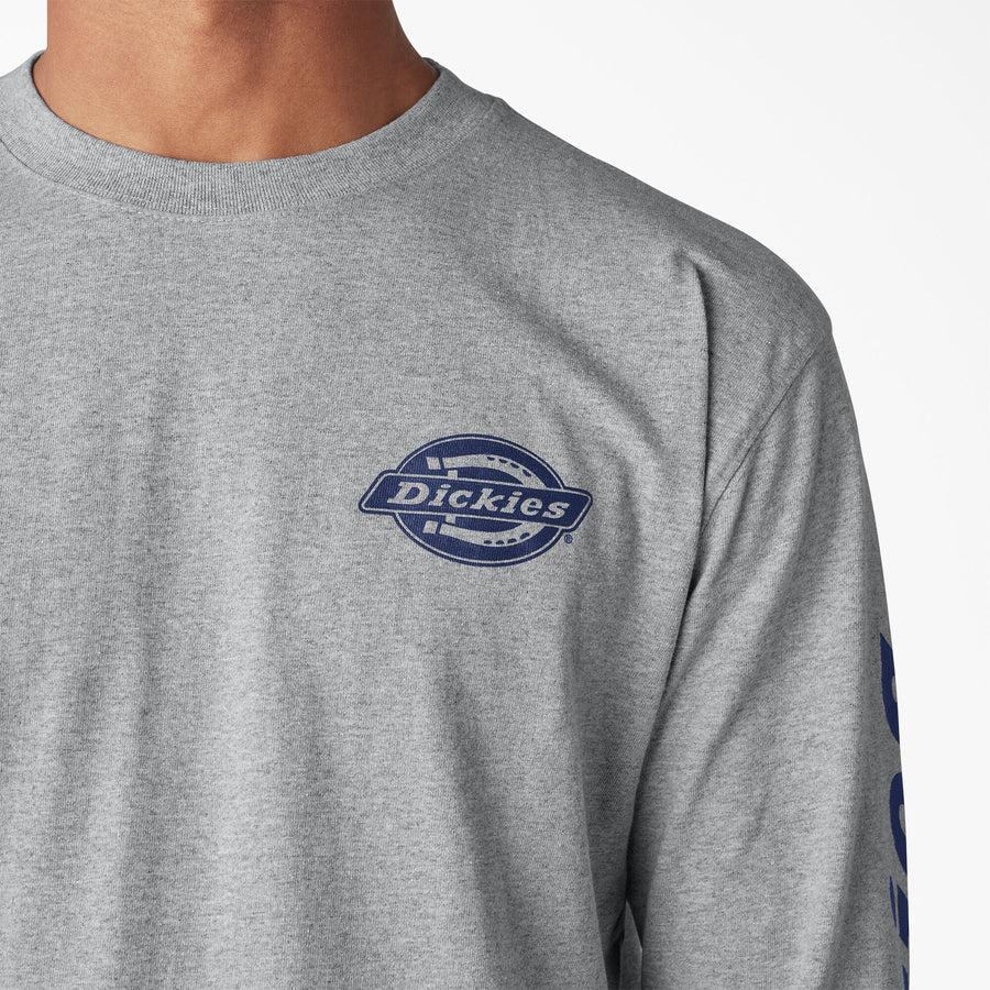 Long Sleeve Heavyweight Logo Tee - Heather Gray