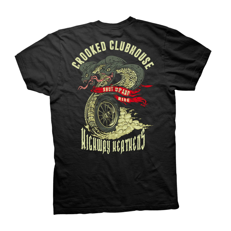 Crooked Clubhouse Snaked Tee - Black