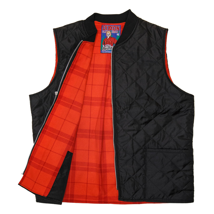 Reclaimed Freezer Moto Vest - Brawny/Black - Large