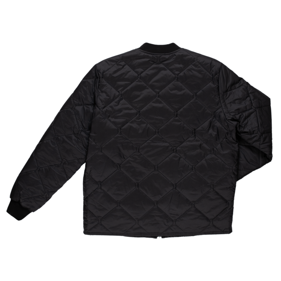 Quilted Moto Jacket - Black