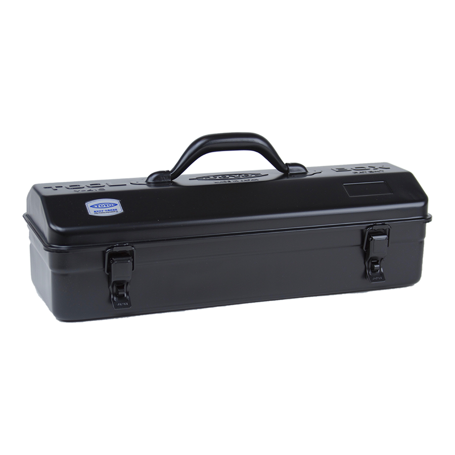 Toyo Steel Y-410 Camber Top Black. Durable black steel container featuring a camber-top cover and practical round handle for stylish storage. 1.5kg.